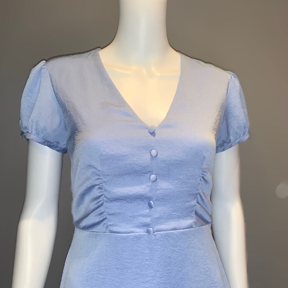 2/$40 👸🏻 Silky Baby Blue Express A-Line Dress 💕💙 - Picture 2 of 10